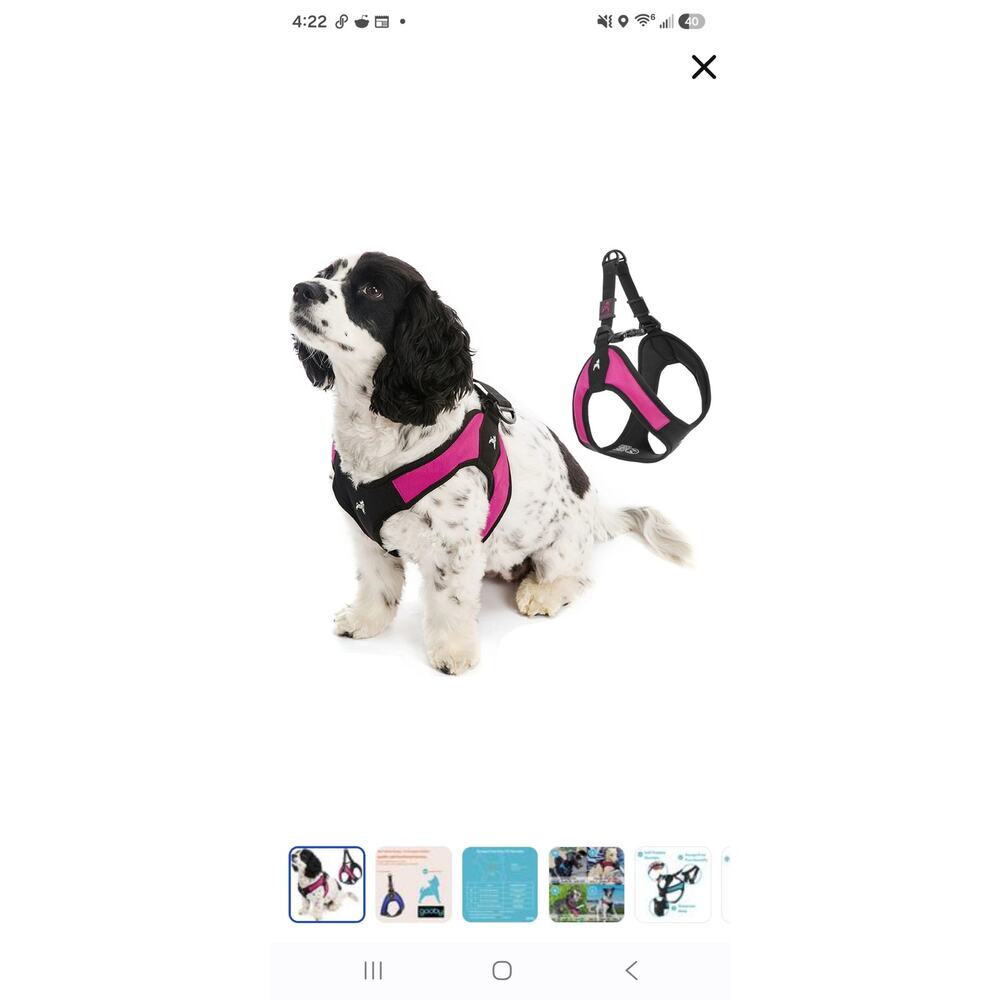 Gooby Escape Free Easy Fit Dog Harness, Hot Pink, Small: 16 to 19.25-in chest